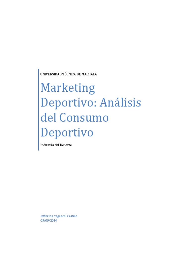 Marketing Deportivo y Consumo Actual | PDF | Deportes | Marketing
