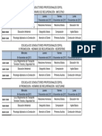 Horario recuperación promoción conductores Escuela Profesional Espole