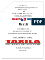 A Study of Sales Promotion Techniques Used by Maruti Suzuki