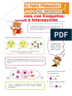 Unión e Intersección de Conjuntos para Segundo de Primaria PDF