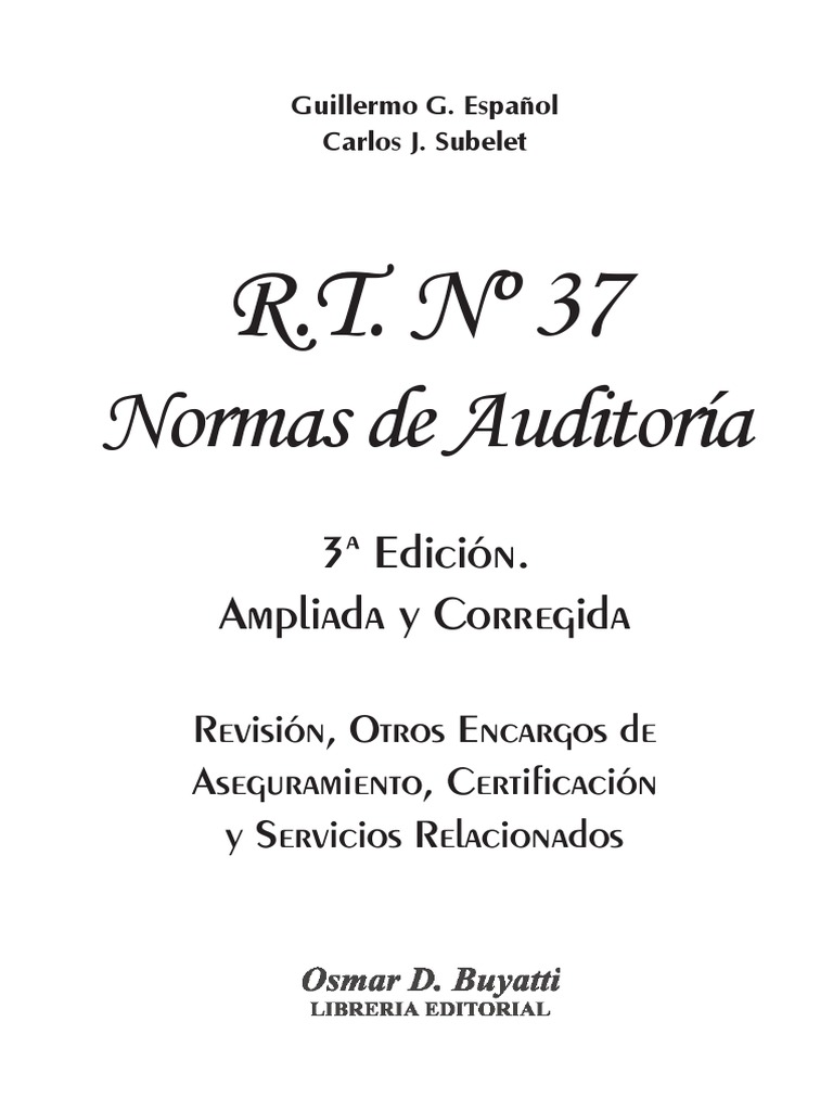 RT 37 Espanol 3ra PDF | PDF | normas internacionales de INFORMACION ...