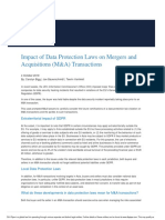 Impact of Data Protection Laws On Mergers and Acquisitions MnA Transactions PDF
