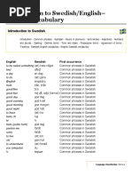 Introduction To Swedish:English-Swedish Vocabulary - Wikiversity PDF