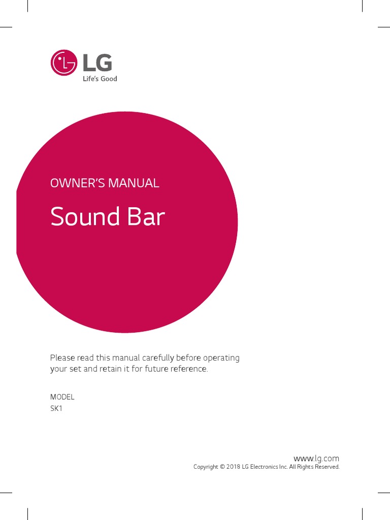 lg sound bar sk1 manual
