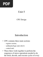 Unit 5a - CPU Design