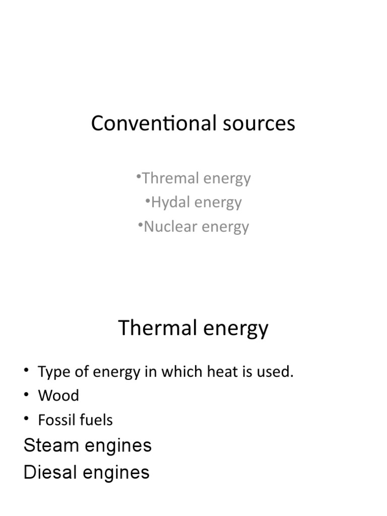 Overview of Conventional Energy Sources | PDF