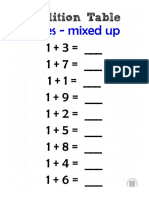 Addition Tables-Mixed Up
