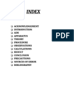 Index of Physics Lab Report on Refraction of Light