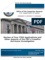 Department of Justice Inspector General report on Russia investigation