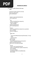 Java Code On Arrays and Matrix