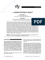 Theorizing The Digital Object PDF