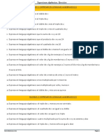 01 Expresiones Algebraicas Ejercicios PDF