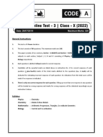 Monthly Online Test - 3 Class-X(2022) Paper