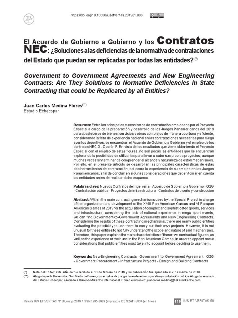 El Acuerdo de Gobierno A Gobierno y Los Contratos PDF | PDF | Estado ...