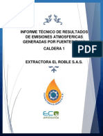 Informe Técnico de Resultados de Emisiones Atmosfericas Caldera 1 PDF
