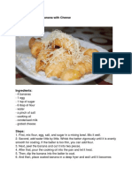 How To Make Fried Banana With Cheese