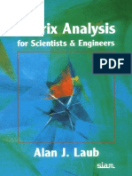 Matrix Analysis For Scientists and Engineers by Alan J Laub