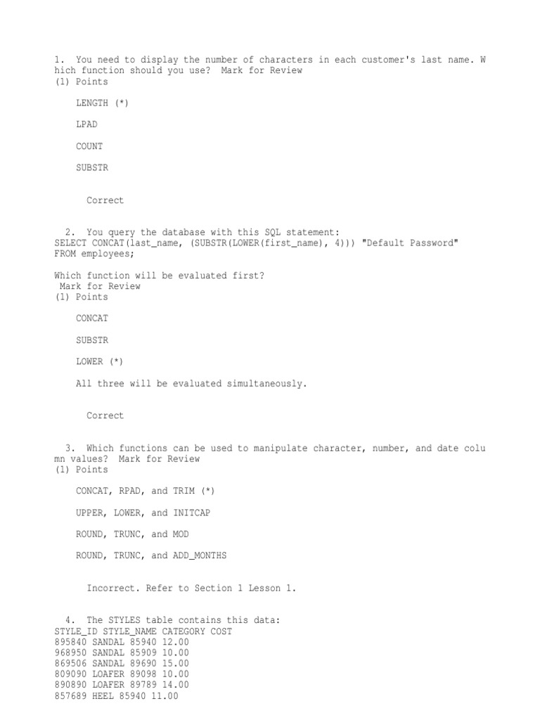 SQL Functions and Queries Explained | PDF