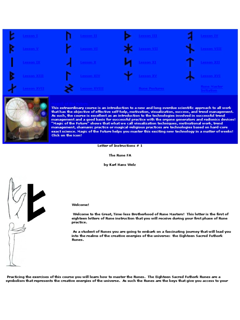 Rune Course | Download Free PDF | Finger | Hand