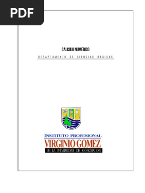 4016 Calculo Numerico 907 909 924 Pdf Analisis Numerico Calculo