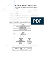 Análisis Del Proceso de Deshidratación de Cacao