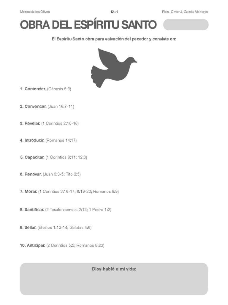 Obra del Espíritu Santo en la Salvación | PDF | Religión y espiritualidad