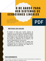 Método de Gauss para Resolver Sistemas de Ecuaciones