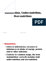 Malnutrition, Under Nutrition, Over Nutrition