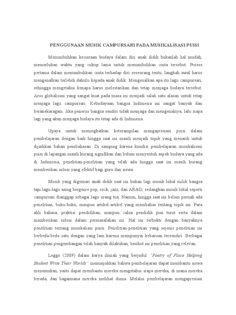 Contoh Esai Bahasa Indonesia