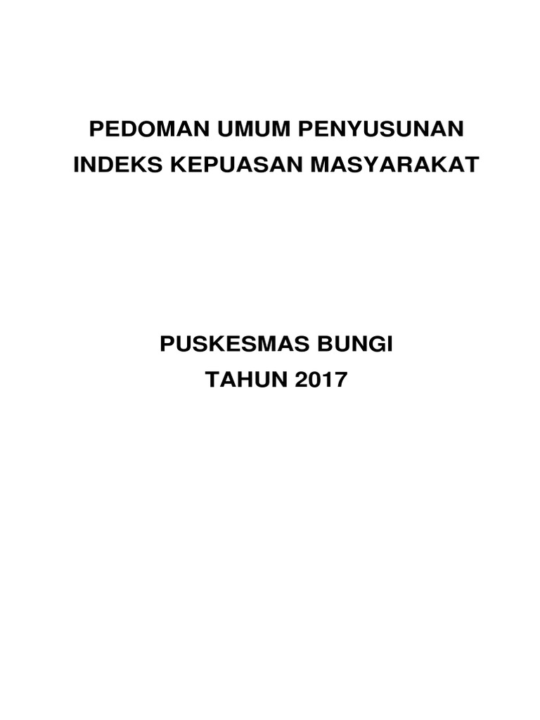 Pedoman Indeks Kepuasan Masyarakat PDF