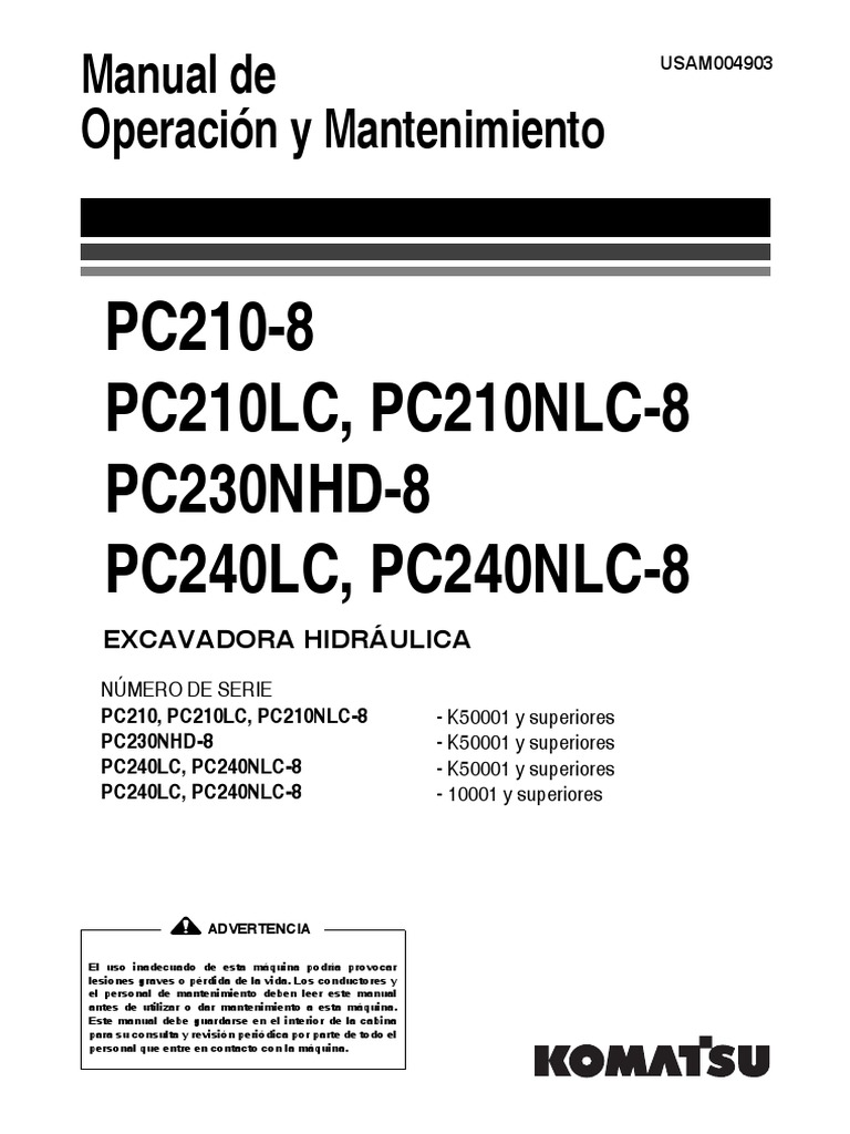 PC210 PC230 PC240 O&m PDF | PDF | Riesgo | Simulación