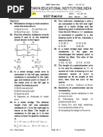 18-06-2018 - SR - AIIMS S60 & MPL (CT) - NEET - Phy & Che - Q.Paper