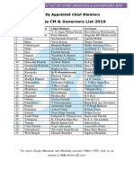 Latest List of Chief Ministers 2019 - Gr8AmbitionZ PDF