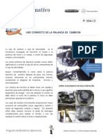 FI-NE 004-13 Uso Correcto de La Palanca de Cambios PDF