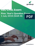 SSC CHSL Question Paper July 2019 Shift III 65 42