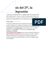 La Gran Depresión de 1929: causas y consecuencias