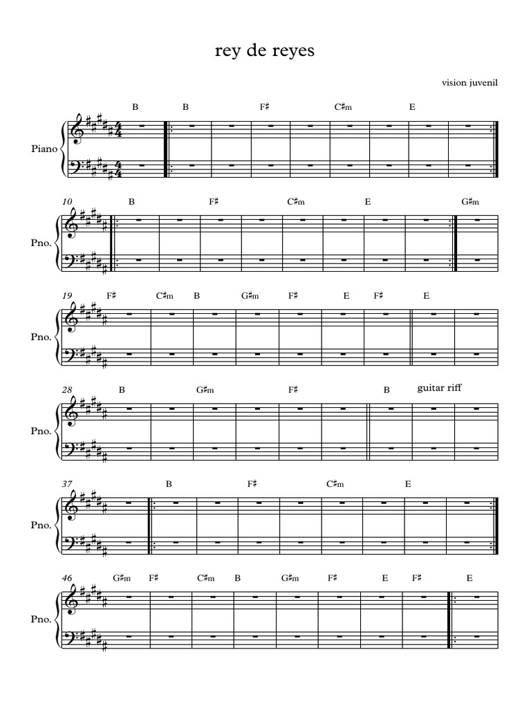 Rey de Reyes - Partitura Completa PDF | PDF