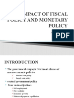 Impact of Fiscal Policy and Monetary Policy: Presented by Abdul Niyasudeen Gopakumar Renu