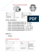 Union Universal de Fierro Galvanizado