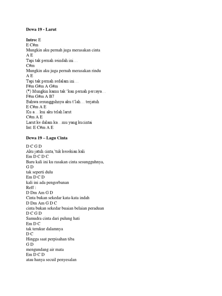 Chord Gitar Pdf
