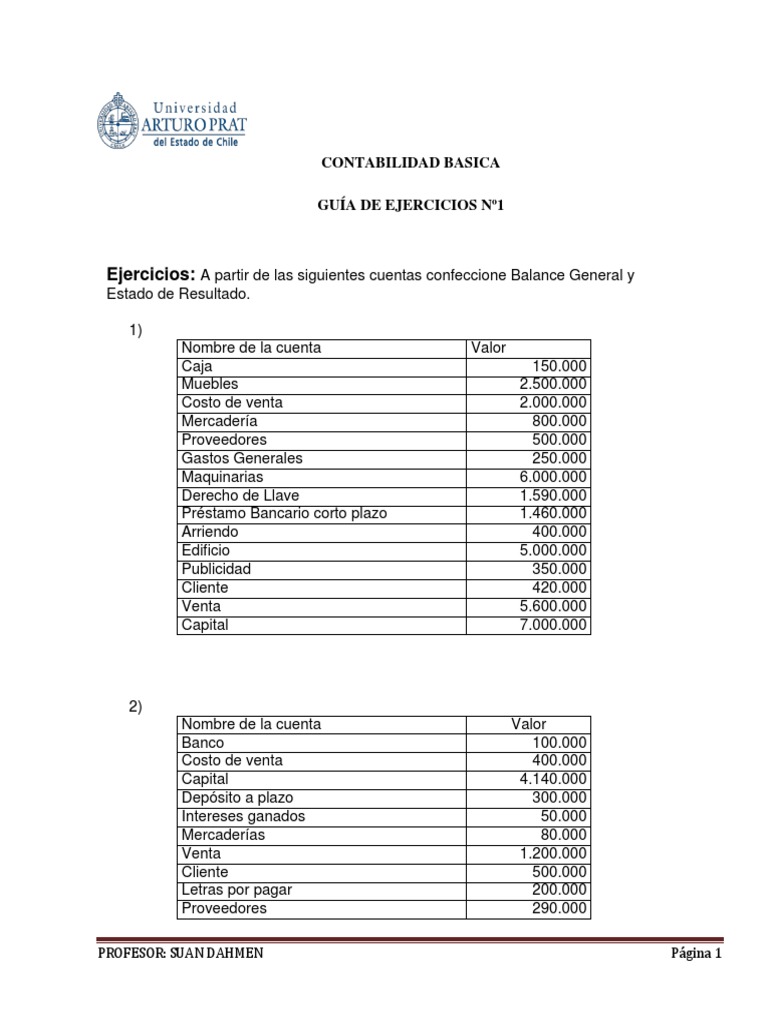 Ejercicios de Contabilidad Básica | PDF | Euro | Bancos