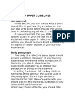 1.0reflection Paper Guidelines