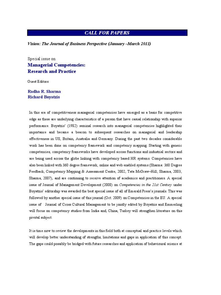 Managerial Competencies | PDF | Academic Journal | Qualitative Research