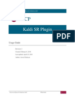 Kaldi SRUsage Manual