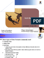 SAS Dates: Center of Excellence Data Warehousing