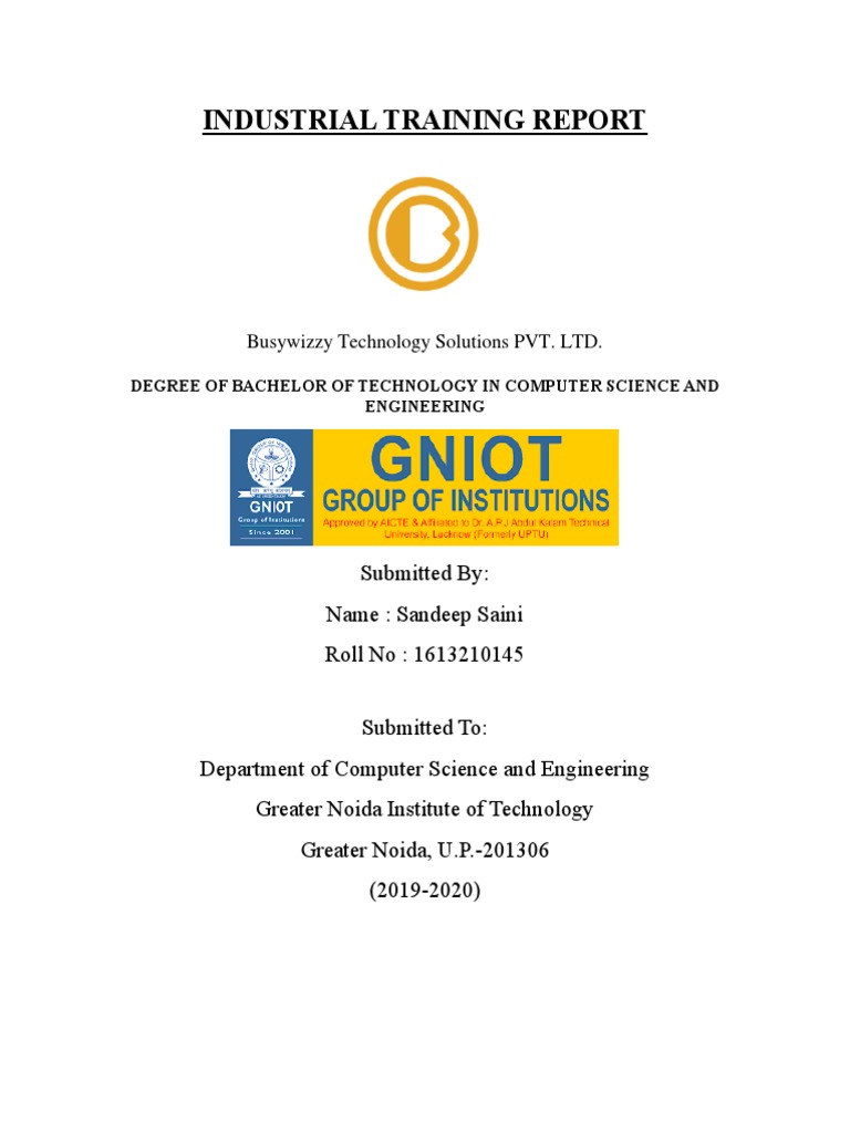 Industrial Training in Web Development | PDF | Web Development | World ...