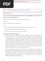 NTA UGC NET Computer Science Syllabus