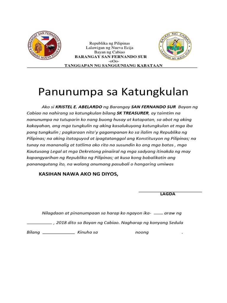 Panunumpa | PDF