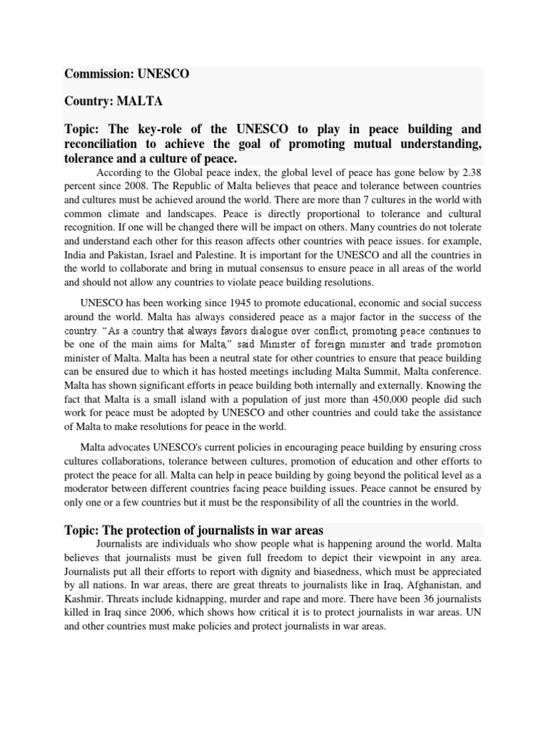 CWMUN Position Paper | PDF | Unesco | Racism