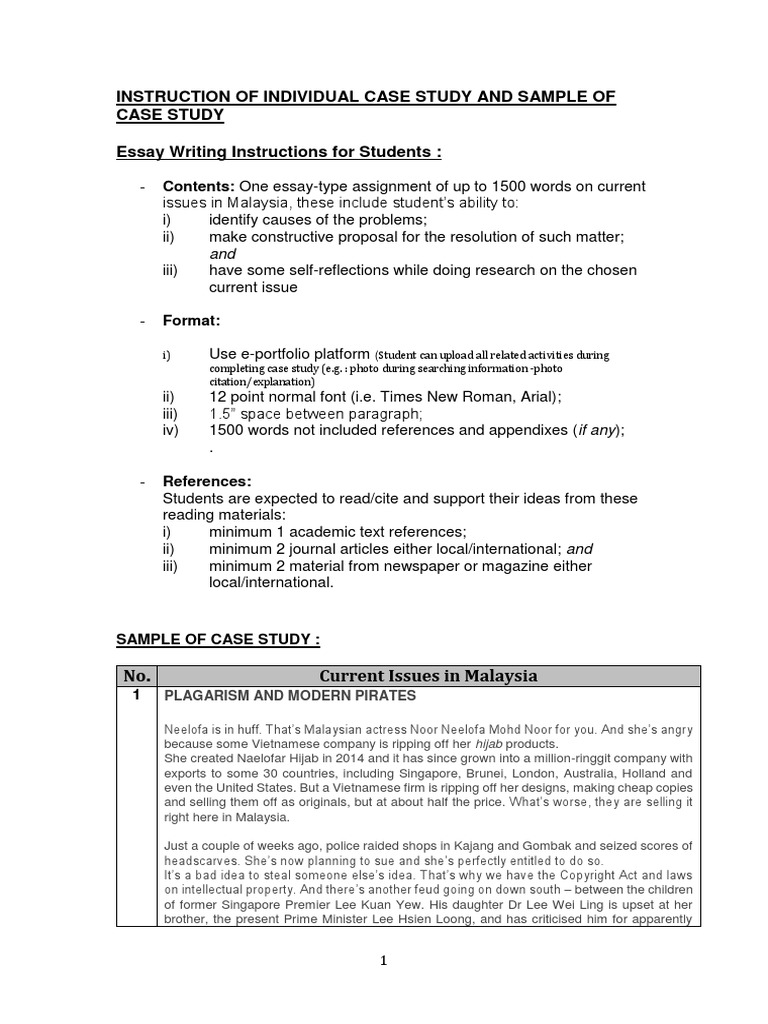 Instruction Of Individual Case Study And Sample Of Case Study Unemployment Social Science
